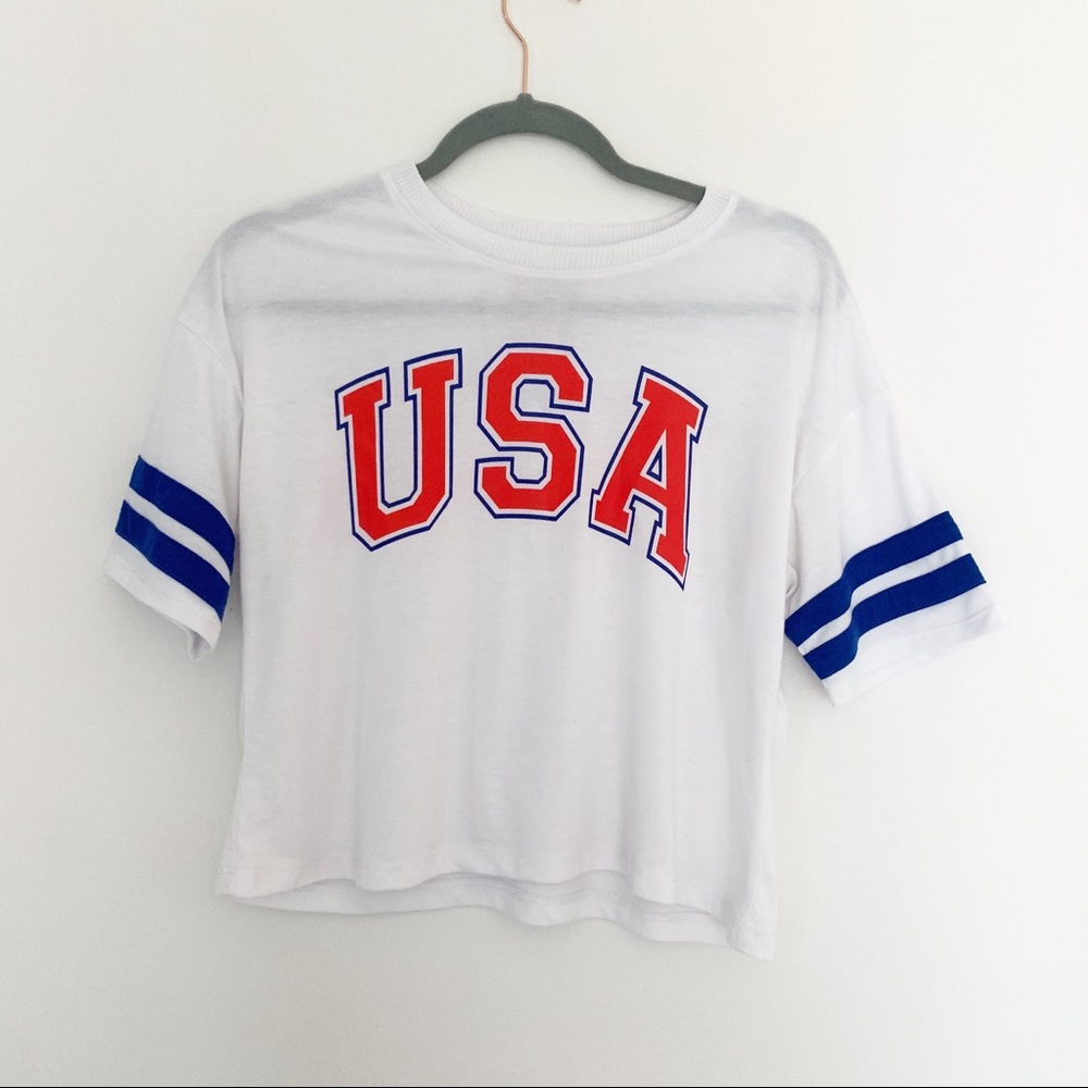 Modern Lux USA white graphic Tee